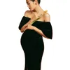 Schwarze Mutterschaftskleider für Po Shoot Party Kleid Schwangere Frauen pohoot pogra props schwangerschaft kleider 240326