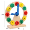 Other Desk Accessories Wholesale Wooden Digital Clock Model Childrens Early Education Teaching Aids Drop Delivery Office School Busi Dhcu0