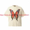 Męskie koszulki T-shirty AWGE Igle Butterfly T-shirt 1: 1 Wysokiej jakości haft oversize na tylnej koszulce TEE TOPS