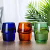 Wine Glasses 350ml Creative Multicolor Glass Double-Section Design Coffee Cup Heat-Resistant Breakfast Milk Mug Vodka Beer Steins