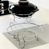 Kitchen Storage 2pcs Stainless Steel Pot Stand Trivet Cooking For Home ( Silver )