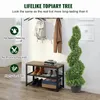 VEVOR 12st Artificial Boxwood Tower Topiary Spiral Plant 243648in High Decorative Plants Green Plastic PE Tree 240325