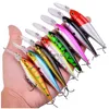 Baits & Lures 1Pcs Colorf Stripe Pattern 11Cm 10.5G Hard Bait Minnow Streak Fishing Bass Fresh Water Hook Diving Perch Wobbler Fish Dr Dhgkm