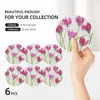 Tischmatten Tulpenblüten Untersetzer für Getränke mit Halter 6 Pack saugfähig Keramik absorbieren Stein Geschenk Home Küchendekoration