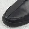 Sapatos casuais Baigobendi clássico masculino topo genuíno redondo dedo redondo de dedão no carros de condução do Soft Oxfords Business Man