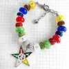 Orden de moda de Strand of Eastern Star Society Inc oes Pentagram colgante Big Hole Beads Bracelet Banglejewelry