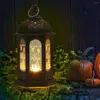 Candle Holders LED Ramadan Festival Lantern Decoration Home Battery Powered Tabletop Decor For