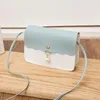 Totes Fashion Simply PU Leather Crossbody Bag For Women Solid Color Shoulder Messenger Lady Pendant Pearl Travel Small Handbag