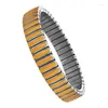 Strand 2024 Women's Couple Bracelet Neutral Fashion High Quality Titanium Steel Color Geometric Elastic Gift