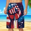 Nouvelle Independence Day Beach 3d imprimé jeune homme décontracté tube consécutif Summer Micro Elastic Swimming Pantals 58