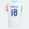 2024 Maglie da calcio in Italia Italia Verratti Chiesa Maglie Barella Bonucci Concept speciale Precontice allenamento pre -match jersey uniforme camisetas calcis