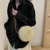 Bag Rattan Woven Women's Shoulder Round Straw Summer Beach Bags Female Bohemian Handbag Luxury Designer Handmade Crossbody