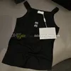 Kvinnor Yoga Sling Top Letter broderad sport tee gym fitness t skjortor utomhus andningsbara västar