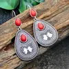 Boucles d'oreilles en peluche bijoux pour femmes S925 Silver Earring Style ethnique Lansong Gem exagéré coréen rétro Cour en gros