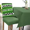Couvre-chaise Mexique rayures vache motif texture de peau d'animal couverture verte couverture verte spandex extension de siège de bureau à domicile