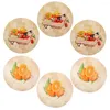 TABLEAU MATS 6 PCS PLATEMATS CRÉATIVE BAMBO POT POUR LA DINAGE DÉCORS FRUITS STYLE RUSTIQUE MAISON