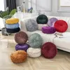 Velvet geplooide futon ronde pompoen dier kussen voor bank vloer kussen kussen decoratief voor huisbank stoelbed auto 35 cm