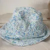 Berets Summer Floral Bucket Hat for Sun Fisherman Wide Brim Sunscreen