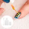 Lagerflaschen 11 Stcs Nagelflasche Maniküre Versorgungsbehälter Runde Deckel Gel Gläser Mini Plastikbehälter Klebel Nagelhaut Öl klein