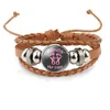 Pulseira de charme pulseira para mulheres fita rosa trançada corda de corda de chapas de moda jóias artesanais