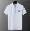 T-shirt de luxe surdimensionné pour hommes Summer manches à manches à manches courtes à manches de broderie de bord Coton Fashion Slim Fit Top Polo Collons