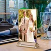 Decorative Plates 6pcs Clear Sign Holders Tabletop Display Stands Vertical For Restaurants Wedding Shops