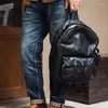 Sac à dos mode vintage Designer Luxury Geatine Leather Men's Backpacks Outdoor Travel Daily Natural Real CowHide Schoolbag