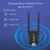 Tablets Teldaykemei Wifi Bluetooth Wireless Network Card Usb 3.0 1300m 802.11ac Adapter Ac1300 with Antenna for Laptop Pc Mini Dongle
