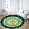 Alfombras de alfombra de mandala brillante y colorida sala de estar de la sala del hogar decoración del piso del baño