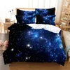 Beddengoed stelt Starry Sky-producten dekbedoverdeksel 3D digitaal print laken modeontwerp 2-3 stuk quilt set