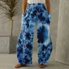 Women's Pants For Women Summer High Waisted Cotton Palazzo Wide Leg Long Pant Trousers With Pocket Woman Pantalons