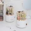 Boîtes de rangement Rotary Ferping Makeup Makeup Brushing Cylinder Desktop Cosmetic Box Dreshing Table