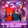 Decoração de festa 160 PCs brilham nos suprimentos escuros LED LIGHT UP Toys Plashing Glasses Jelly Ring Favors Bulk for Kids Adults