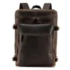 Sırt çantası joyir orijinal deri erkekler için 15.6 "dizüstü bilgisayar çantası erkek gündelik iş gündüzleri açık sırt çantası okul