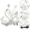 Dinnerware Sets Swan Base Holder Set Modern And Beautiful Design Ideal For Home Use Bar Bistro 6 Forks Spoons