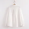 Blouses pour femmes chemises de broderie pour femmes en coton