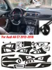Bilens inre mittkonsolfärgförändring kolfibergjutning klistermärke dekaler för A6 C7 2012-20182216443