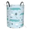 Laundry Bags Dirty Basket Foldable Organizer Cartoon Crocodile And Tree Clothes Hamper Home Storage