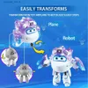 Action Toy Figures Super Wings S6 5 Inches Transforming Astra Ball - High -Tech Power Robots Deformation till Airplane Action Figures Anime Kid Toys L240402