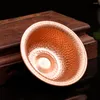 Миски Священная вода чашка гладкая храмовая чаша медная ретро -домашний декор для Бога жертвенные акценты