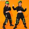 Broek Hip Hop Girls Cargo Pants Crop Top 2 PCS Sets Kids Sweatshirt Joggers Child Dance Desse Cool Outfit Jazz Teen Street kostuums L46