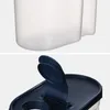 Speicherflaschen Set von Massen -4 -Teilen mit Scharnierdeckeln 2,6 1,8 Liter recycelbar transparent