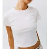 Custom Baby Tee Y2k Crop Top Thin Blank Shirt for Woman 100% Cotton Breathable High Quality T-shirt Short Crew Neck Knitted