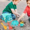 Kids Sand Toys Summer Octopus Car Beach Set Sand Toy Molds Shovel Bucket SetBeach Sand Toys Sandbox Toys Kids Outdoor Playset240327