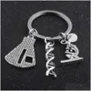 Keychains Lanyards SG Nyaste biologiska experimentella verktygsnyckelkedjor Koniska kolv Molecar DNA Microscope Pendant Keychain Drop Del DHBMD