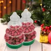 Lagringsflaskor 6 PCS Candy Bottle Packaging Christmas Treats Milk Container Plastic Jar Xmas Party Gynnar Pet Decore