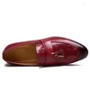 Casual Shoes 2024 Spring Tassel Men's Large Size Korean version av Breattable Loafers Foreign Trade Leather Men D2367