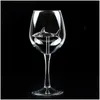 Vers de vin à la maison Fashion The Original Shark Red Gobelet Glass Makade For Party Flutes Glass Drinkware Gift Drop Livrot Dhqxe