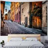 Taquestres 3d Stone Brick Printing Tapestry Retro Paisagem Paisagem pendurada Hippie Bohemian Art Background Background Plow