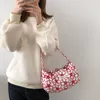 Sac à broderie de fleur de sac rétro sous les arasmes des femmes japonaises et coréennes Chiic Hand Sac à main